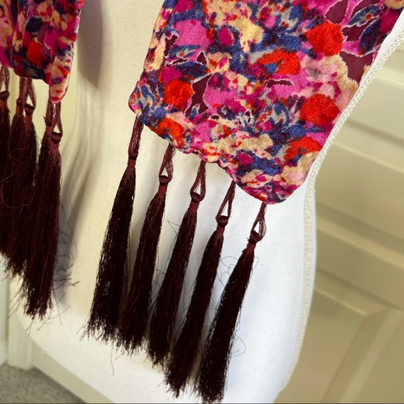 Collection Eighteen velour and sheer floral scarf - Picture 2 of 8